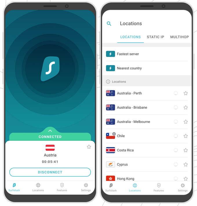 SurfShark Review Android App